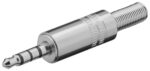 Βύσμα 3.5mm 4 Pin Αρσενικό Μεταλλικό Καλωδίου Goobay 27693