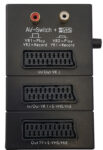 Επιλογέας 2x Scart In/Out σε Scart Out με 2xRCA και Διακόπτη Πλαστικό Μαύρο