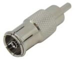 Adaptor RCA Αρσενικό σε Βύσμα Κεραίας TV Θηλυκό Μεταλλικό Ultimax V8209