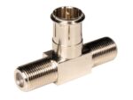Adaptor F Quick Αρσενικό σε 2x F Θηλυκά Μεταλλικό
