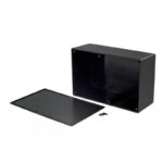 Κουτί Κατασκευών Πλαστικό ABS Μαύρο 217x138x82.2mm με Οδηγούς για PCB Gainta G1039B - Image 2