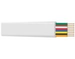 Τηλεφωνικό Καλώδιο Flat 8x0.12mm 7mm Πλάτος Λευκό 1m SS201