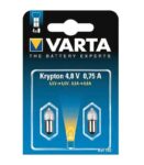 Varta Λαμπάκια Φακού Krypton 4.8V 750mA P13.5s (2τμχ) 792