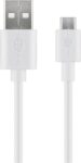 Καλώδιο Φόρτισης & Data USB-A σε Micro USB 10W 2m Λευκό Goobay 38666