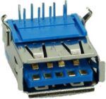 Βύσμα USB 3.0 Type A Θηλυκό Κάθετο Γωνιακό 90° για PCB Ninigi USBA-G3.0/1