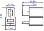 Βύσμα AM-1015 Τροφοδοσίας DC 25Α Θηλυκό 2 Pin Κολλητό για Καλώδιο 3mm Amass AM1015-F - Image 4