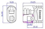 Βύσμα AM-1015 Τροφοδοσίας DC 25Α Θηλυκό 2 Pin Κολλητό για Καλώδιο 3mm Amass AM1015SE-F - Image 4