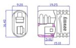 Βύσμα AM-1015 Τροφοδοσίας DC 25Α Αρσενικό 2 Pin Κολλητό για Καλώδιο 3mm Amass AM1015E-M - Image 4