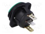 Διακόπτης Rocker IP65 OFF-ON 3 Pin SPST, Φωτιζόμενος Πράσινος 10A/250VAC, Φ24mm SCI R13-203B84-01-BGGN5 - Image 2