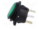 Διακόπτης Rocker IP65 OFF-ON 3 Pin SPST, Φωτιζόμενος Πράσινος 10A/250VAC, Φ24mm SCI R13-203B84-01-BGGN5 - Image 3