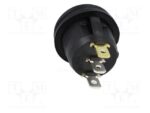 Διακόπτης Rocker IP65 OFF-(ON) 3 Pin SPST, Φωτιζόμενος Πράσινος 10A/28VDC, Φ20.2mm SCI R13-112B8F-02-BGNN-0A-L2 - Image 2