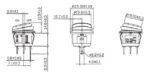 Διακόπτης Rocker IP65 OFF-ON 3 Pin SPST, Φωτιζόμενος Πράσινος 10A/250VAC, Φ20.2mm SCI R13-112B8W-02-BGNN-0A-N2 - Image 4