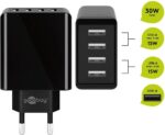 Goobay Ταχυφορτιστής Πρίζας με 4x USB-A 30W Max. Μαύρος 44953