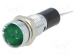 Ενδεικτική Λυχνία LED Πράσινη Φ8mm 12VDC για PCB Mentor 2692.8281