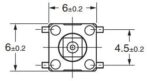 Microswitch TACT 4 Pin Push ON SPST-NO, 0.98N, 0.05A/24VDC, 6x6x7.3mm THT Omron B3F-1050 - Image 4