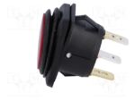Διακόπτης Rocker IP65 OFF-ON 3 Pin SPST, Φωτιζόμενος Κόκκινος 10A/250VAC, Φ24mm SCI R13-203B84-01-BRRN5 - Image 3