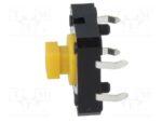 Microswitch TACT 4 Pin Push ON SPST-NO, 2.55N, 0.05A/24VDC, 12x12x7.3mm THT Omron B3F-4055 - Image 3