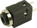 Βύσμα 3.5mm Stereo Θηλυκό με Διακόπτη για PCB Πλαστικό Μαύρο Cliff FC681375V
