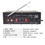Megasound T2 Ραδιοενισχυτής Ήχου Stereo 2x20W RMS 4-16Ω FM/USB/SD/MIC/Bluetooth Μαύρος - Image 3