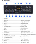 Megasound 018 Ραδιοενισχυτής Ήχου Stereo 2x30W RMS 4-16Ω FM/USB/SD/MIC/Bluetooth Μαύρος - Image 4