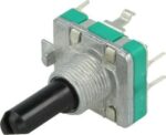 Encoder Σταδιακός 24 Παλμών /Στροφή, 2 Φάσεων: Α&Β, 5VDC Max με Πλήκτρο για PCB SR Passives EC16E20-24P24C-SW