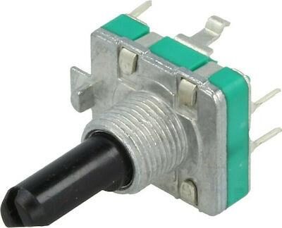 470571-o1.jpg Encoder Σταδιακός 24 Παλμών /Στροφή, 2 Φάσεων: Α&Β, 5VDC Max με Πλήκτρο για PCB SR Passives EC16E20-24P24C-SW - Image 1
