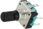 Encoder Σταδιακός 24 Παλμών /Στροφή, 2 Φάσεων: Α&Β, 5VDC Max με Πλήκτρο για PCB SR Passives EC12E20-24P24C-SW