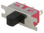 Διακόπτης Συρόμενος ON-ON 3 Pin SPDT, 2A/250VAC, 19.56x6.6x11.43mm IC Switches IC1105S1M1QE2