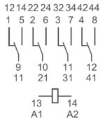 Ρελέ Ηλεκτρομαγνητικό 12VDC 7A 4 Επαφών N.O+N.C 14 Pin Βάσης Finder 55.34.9.012.0040 - Image 2