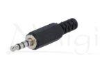 Βύσμα 3.5mm 4 Pin Αρσενικό Πλαστικό Καλωδίου Μαύρο Ninigi JC-138