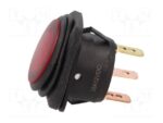 Διακόπτης Rocker IP65 OFF-ON 3 Pin SPST, Φωτιζόμενος Κόκκινος 25A/12VDC, Φ24mm SCI R13-203B84-01-BRRN1 - Image 3