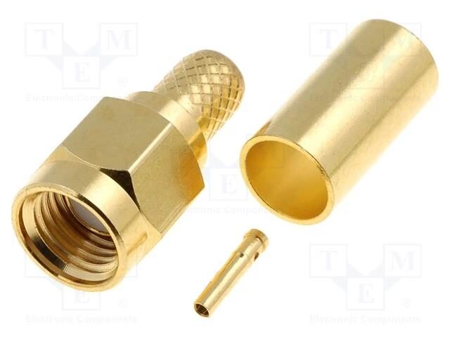 475583-o1-1.jpg Βύσμα SMA Αρσενικό Reverse Πρεσαριστό Καλωδίου RG58 SMA-011RP - Image 1