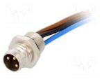 Βύσμα M8 Αρσενικό 3 Pin με Καλώδιο 0.2m IP67 για Panel Conec SAL-8-FS3-0,2