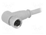 Βύσμα M8 3 Pin Θηλυκό 90° Γωνιακό με Καλώδιο 3m IP67 Conec SAL-8-RKW3-3/A1