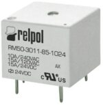 Ρελέ Ηλεκτρομαγνητικό 3VDC 10A/240VAC 1 Επαφής NO+NC 5 Pin για PCB Relpol RM50-3011-85-1003