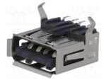 Βύσμα USB 2.0 Type A Θηλυκό Οριζόντιο για PCB SMT Connfly DS1095-BNM0