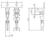 Επαφή Βυσμάτων MF42 με Βήμα 4.2mm Θηλυκή για Καλώδιο 24AWG÷18AWG Amphenol ICC MF42-HFT - Image 2
