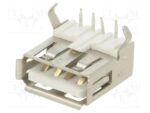 Βύσμα USB 2.0 Type A Θηλυκό Κάθετο Γωνιακό 90° για PCB Keystone 921
