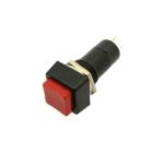 Πιεζοδιακόπτης Push ON 2 Pin SPST-NO, 1.5A/250V Φ12mm Κόκκινος Ninigi PS-06R-MONO