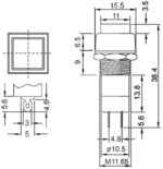 Πιεζοδιακόπτης Push ON 2 Pin SPST-NO, 1.5A/250V Φ12mm Κόκκινος Ninigi PS-06R-MONO - Image 2