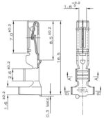 Επαφή για Βύσματα Οχημάτων Superseal 1.5 Θηλυκή 14A για Καλώδιο 0.75÷1.5mm TE Connectivity 183025-1 - Image 2