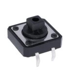 Microswitch TACT 4 Pin Push ON SPST-NO, 2.5N, 0.05A/12VDC, 12x12x7.3mm THT Ninigi TACTS-24R-F