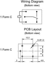Ρελέ Ηλεκτρομαγνητικό 5VDC 17A 1 Επαφής N.O+N.C. 5 Pin για PCB Hongfa HF152FD/5-1Z - Image 3