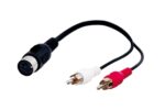 Adaptor DIN 5 Pin Θηλυκό σε 2x RCA Αρσενικά με Καλώδιο 20cm Μαύρο Goobay 50004