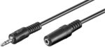 Καλώδιο 3.5mm Stereo Αρσενικό σε Θηλυκό 2m Μαύρο Goobay 50431