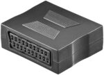 Adaptor Scart Θηλυκό σε Θηλυκό Πλαστικό Μαύρο Goobay 50771