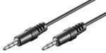 Καλώδιο 3.5mm Stereo Αρσενικό σε Αρσενικό Χαλκός 60cm Μαύρο Goobay 51141
