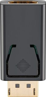 Adaptor DisplayPort v1.1 Αρσενικό προς HDMI Θηλυκό Επίχρυσο Μαύρο Goobay 51719