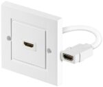 Πρίζα HDMI 4K 60Hz Εντιχοιζόμενη με Καλώδιο Λευκή Goobay 51722