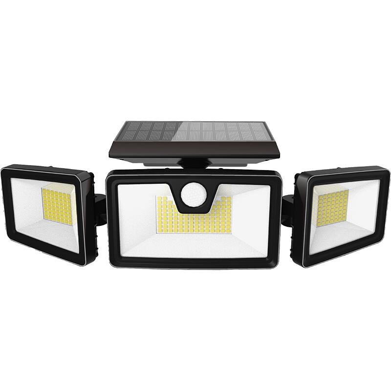 531902020-o1.jpg BORMANN BLF4020 Ηλιακοί Προβολείς LED Ισχύος 8.5W x3 850lm Πλαστικό IP65 με Ανιχνευτή Κίνησης, Ψυχρό Λευκό 6500Κ, Μαύρο - Image 1